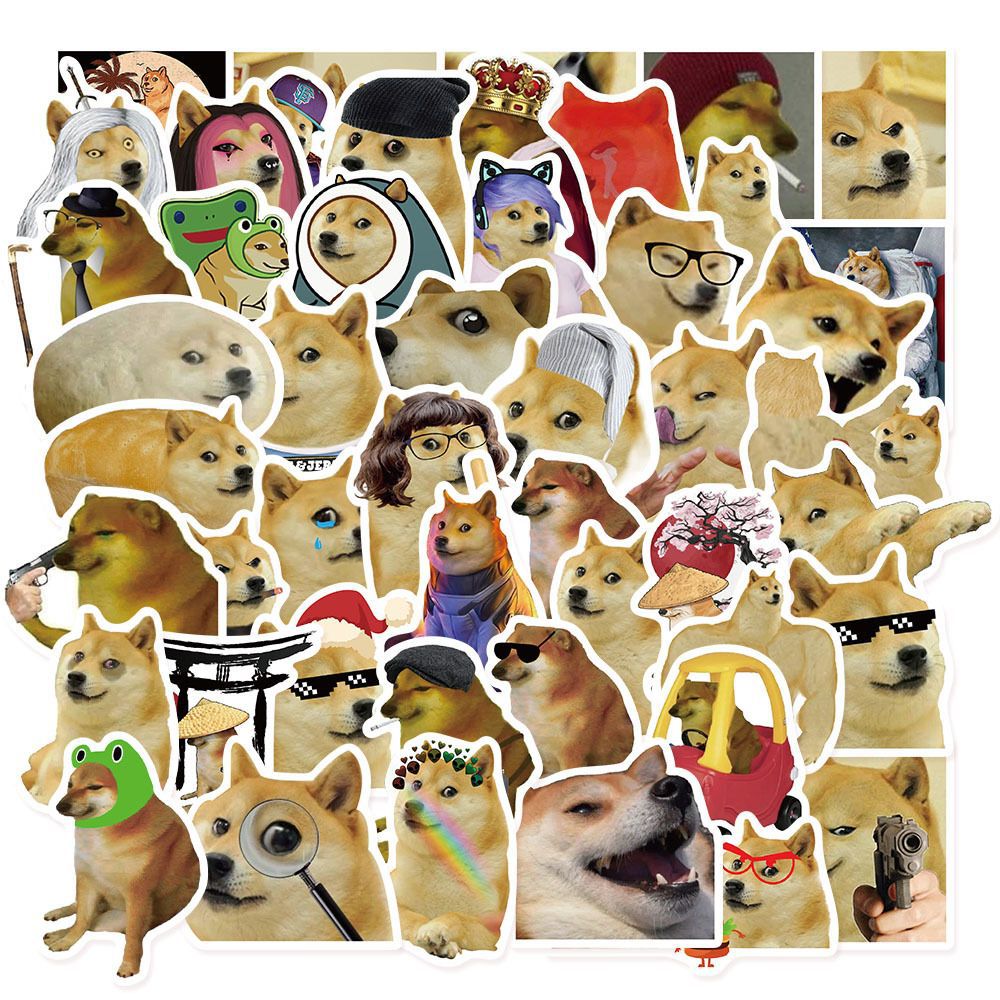 Phone Accessories For Kids - 50 adet komik Doge MEME çıkartmalar