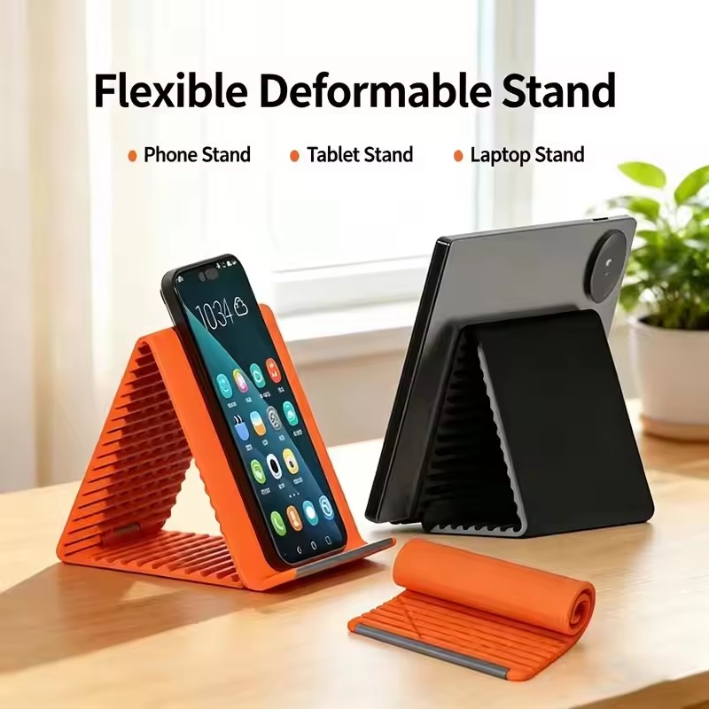 Phone Accessories For Travel - Tembel Taşınabilir Telefon Standı Silikon Masaüstü