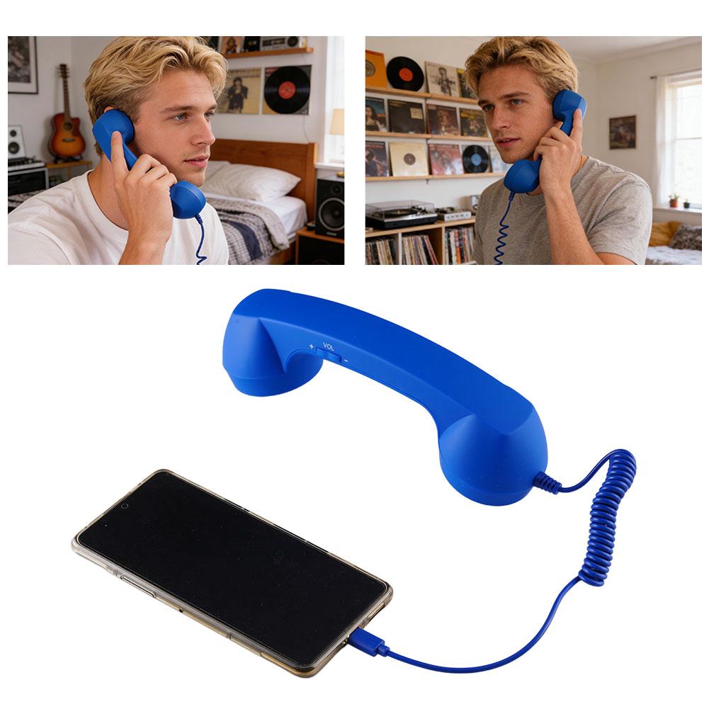 Retro Handset Phone - Yaratıcı Mizah Retro Telefon Alıcısı Tip-C