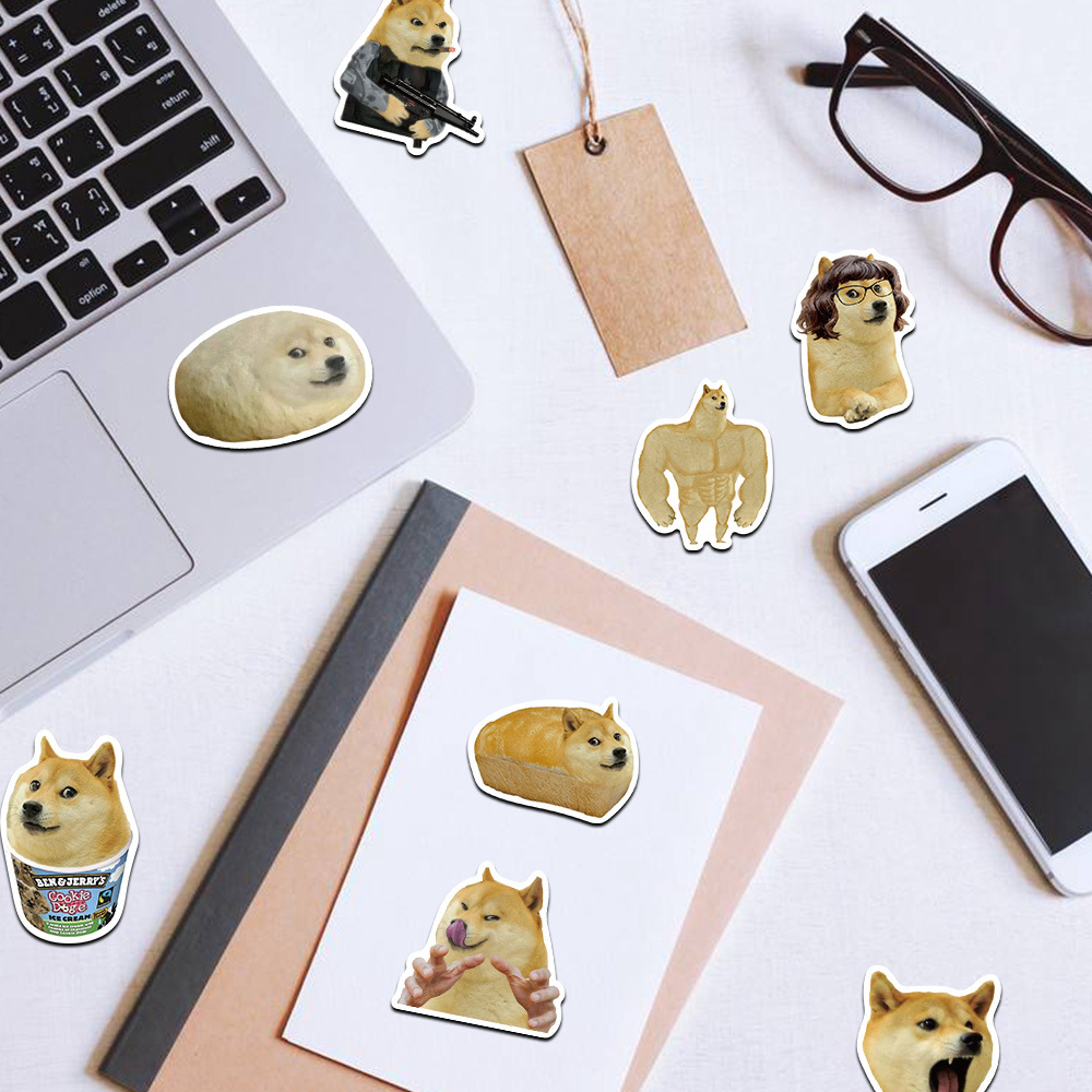 50 adet komik Doge MEME çıkart - Phone Accessories For Kids incelemesi ve fiyatı