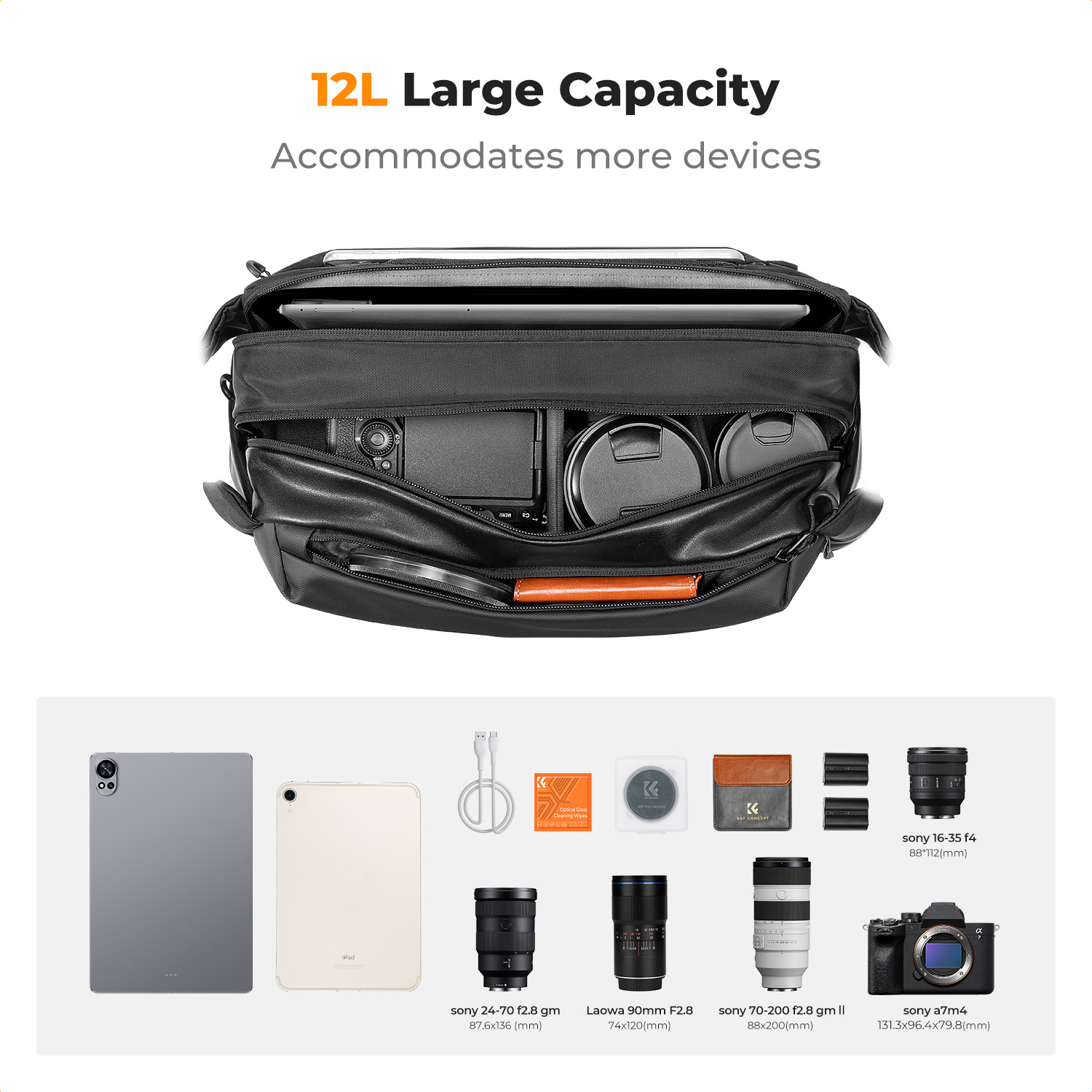 K&F CONCEPT 12L/10L Kamera ask - Phone Accessories For Travel incelemesi ve fiyatı